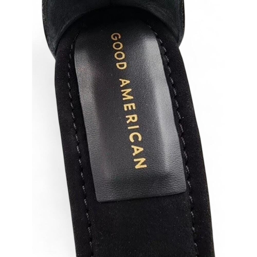 Black Suede Platform Sandal Block Heel Square Toe Ankle Strap Size 10.5 NEW - Picture 10 of 12